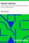 [Gutenberg 10085] • Moorish Literature / Comprising Romantic Ballads, Tales of the Berbers, Stories of the Kabyles, Folk-Lore, and National Traditions